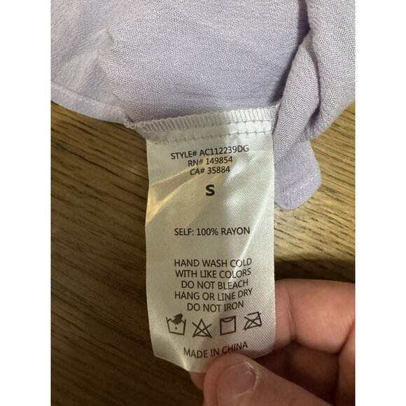 Anthropologie Sadie & Sage Women Crop Top Flutter Sleeve Size Small Rayon Boho - Picture 7 of 8